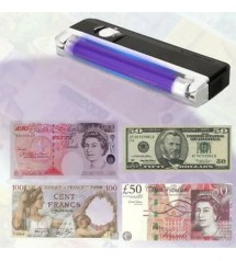 Mini Money Detector Cash Bill Checker Tester with UV Light Flashlight